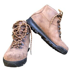Vasque Brown Suede Goretex Hiking Boots Italy Womens 8W Sundowner Skywalk 7531